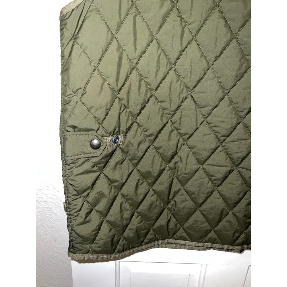 Polo Ralph Lauren Mens Olive Green Diamond Quilted Vest Jacket 3XB Big & Tall